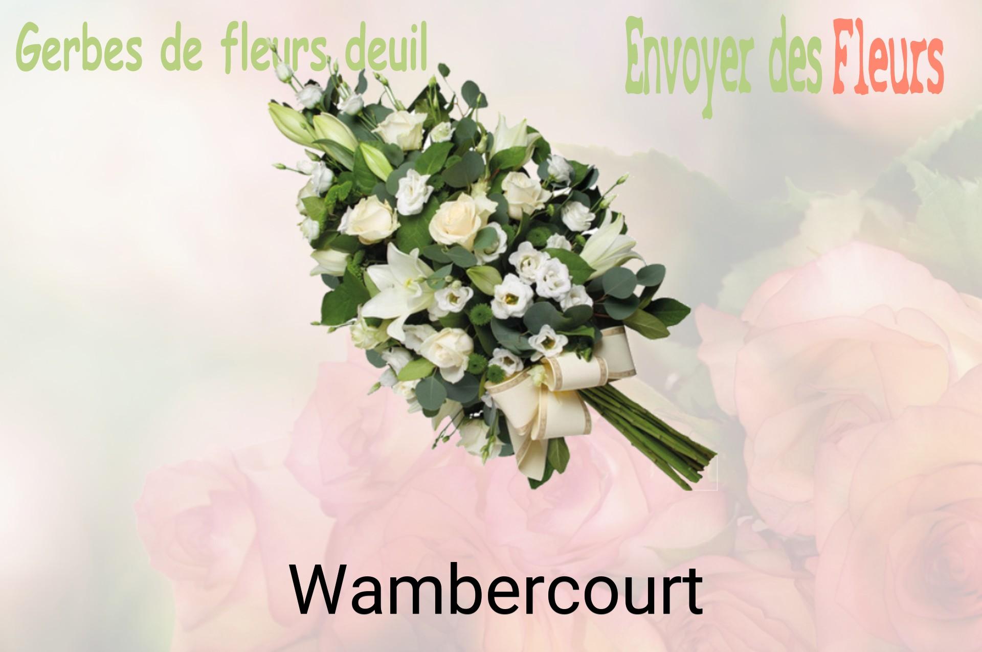 Gerbe de fleurs de deuil livrée à Wambercourt